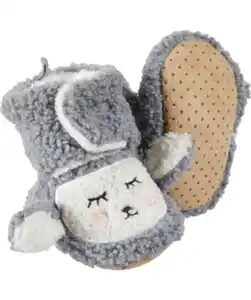 Babyschuhe Schaf Teddykopf_Baby, ABS-Druck, grau