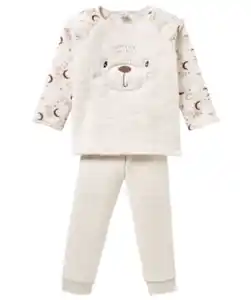 Flauschiger Pyjama verschiedene Designs, 2-tlg. Set, offwhite