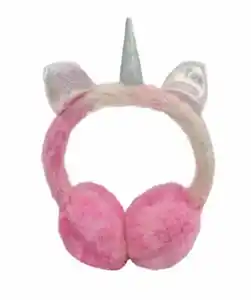 Ohrenwärmer Einhorn aus Plüsch, pink