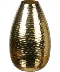 Metallvase ca. 23 cm, gold