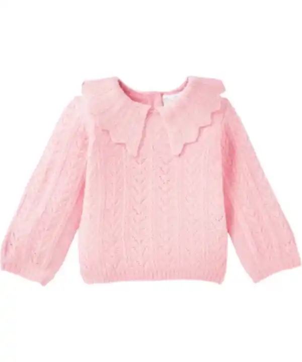 Bild 1 von Strickpullover in Rosa Ergee, Bubikragen, rosa