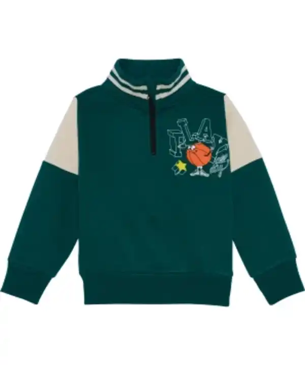 Bild 1 von Sweatshirt Basketball Reißverschluss, dunkelgrün