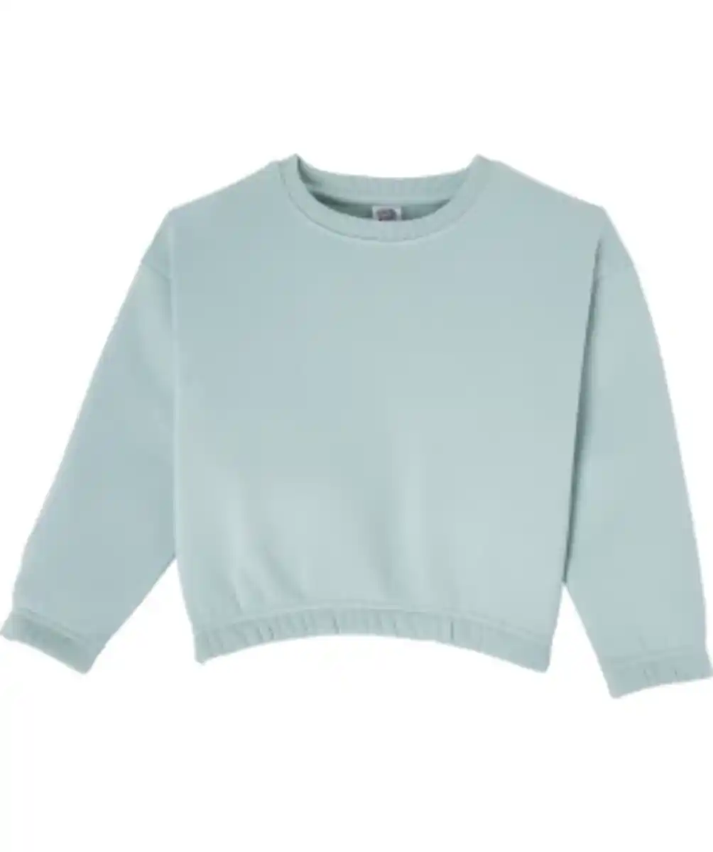 Bild 1 von Sweatshirt mit elastischem Saum Rundhalsausschnitt, aqua