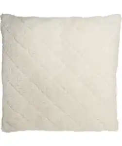 Winter-Kopfkissen Home & Deco, ca. 80 x 80 cm, offwhite