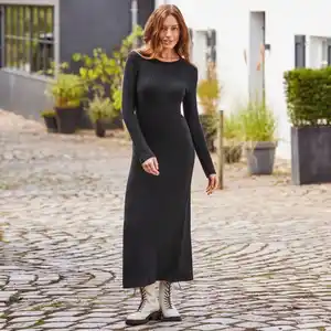 Damen-Kleid in Midi-Länge, Black