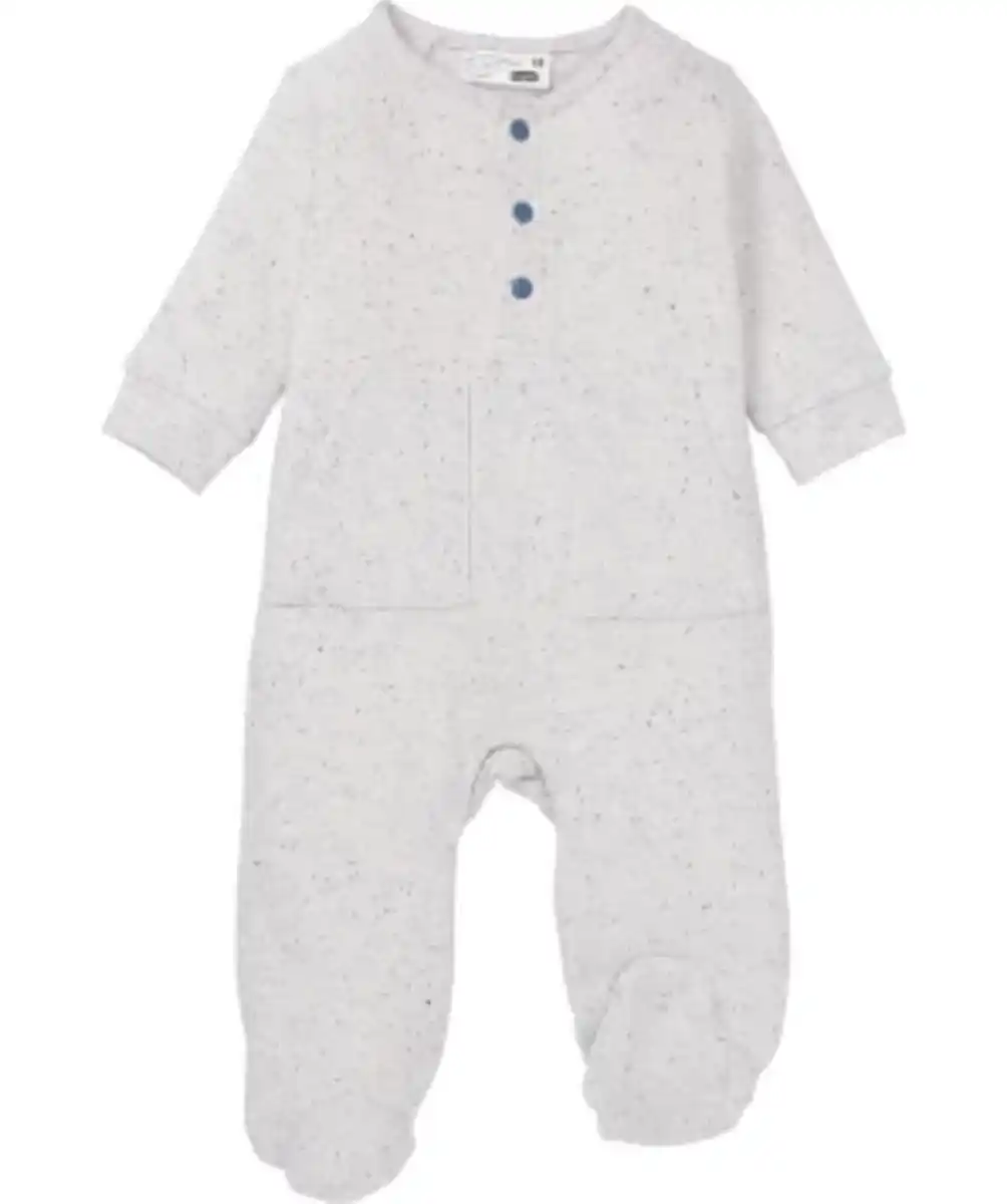 Bild 1 von Newborn Strampler Ergee, Knöpfe, grau melange