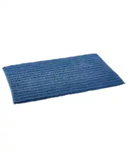 Chenille-Badematte Home & Deco, ca. 50 x 80 cm, blau