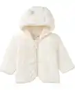 Bild 1 von Newborn Fleecejacke Ergee, Kapuze mit Ohren, offwhite