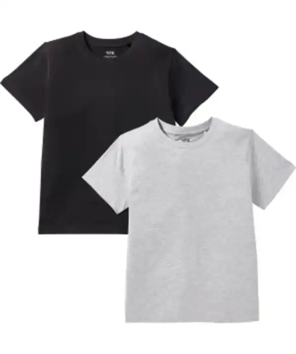 Bild 1 von T-Shirts Basic 2er-Pack, Y.F.K., schwarz/grau melange