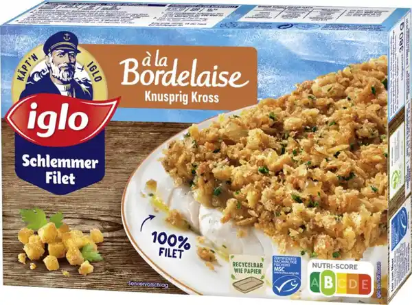 Bild 1 von Iglo Schlemmer Filet à la Bordelaise knusprig kross