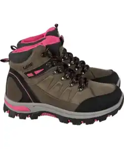 Hochgeschnittene Trekkingschuhe Janina, Schnürsenkel, pink/grau