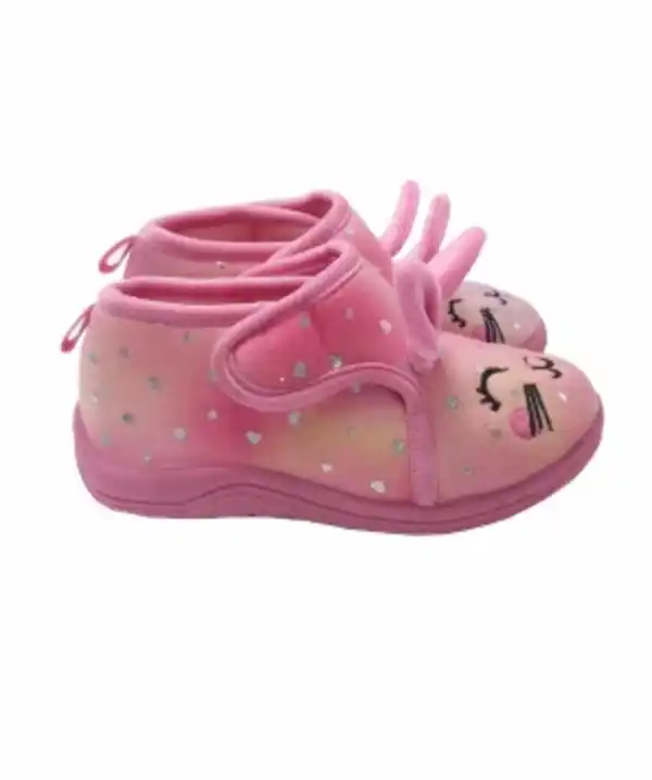 Bild 1 von Kindergartenschuhe Hase Klettverschluss, pink gemustert