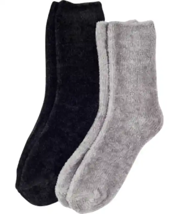 Bild 1 von Socken aus Chenille 2er-Pack, Ergee, schwarz