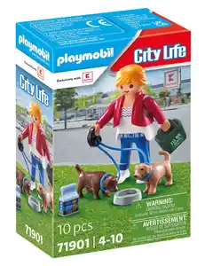 PLAYMOBIL CITY LIFE Kaufland-Kundin mit Welpen 71901, 10-teilig