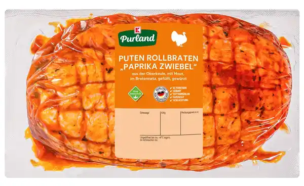 Bild 1 von K-PURLAND Frischer Puten-Rollbraten, 1-kg-Packg.