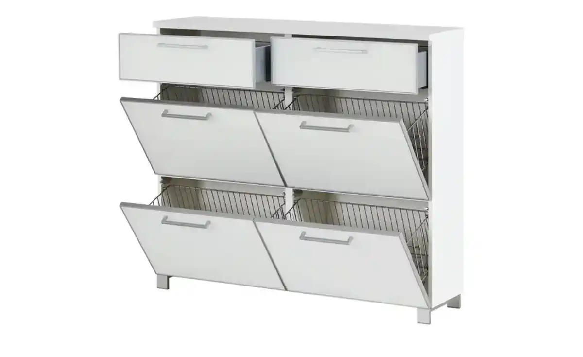 Bild 2 von Schuhschrank ¦ weiß ¦ Maße (cm): B: 121 H: 108 T: 31 Garderoben & Kleiderstangen > Schuhgarderoben & Schränke - Möbel Kraft