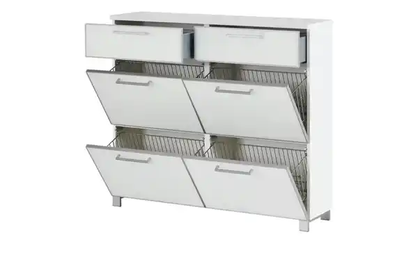 Bild 2 von Schuhschrank ¦ weiß ¦ Maße (cm): B: 121 H: 108 T: 31 Garderoben & Kleiderstangen > Schuhgarderoben & Schränke - Möbel Kraft