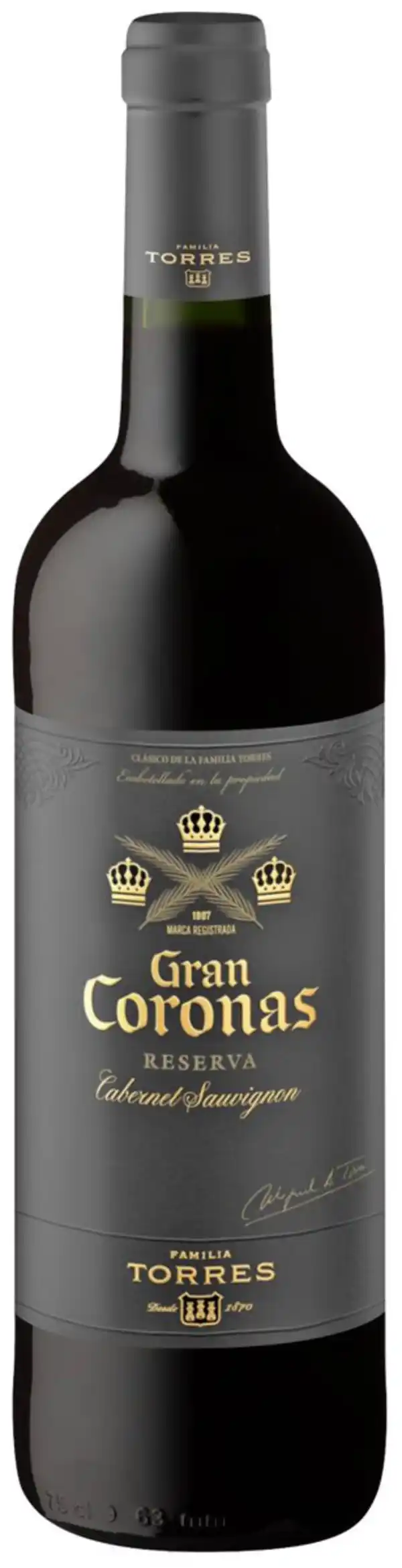 Bild 1 von TORRES Gran Coronas Cabernet Sauvignon Reserva, 0,75-l-Fl.