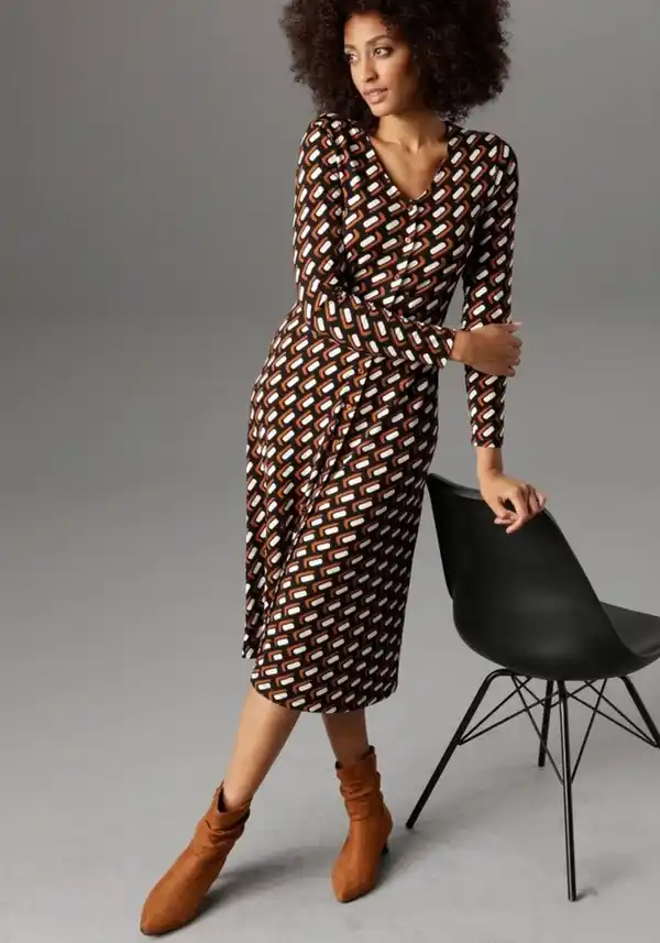 Bild 1 von Aniston SELECTED Jerseykleid mit Knopfleiste