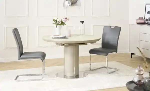 Bild 3 von Primo Säulentisch ausziehbar Dante ¦ creme ¦ Maße (cm): H: 76,5  Ø: [120.0] Tische > Esstische - Möbel Kraft