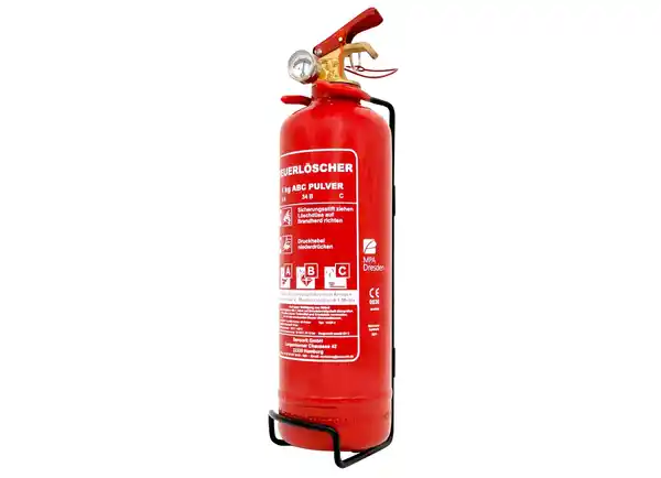 Bild 1 von Feuerlöscher ABC Pulverfeuerlöscher inkl. Wandhalterung