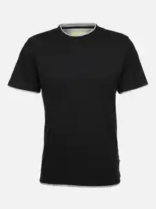 Herren Shirt im 2in1 Look Schwarz