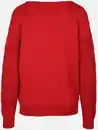 Bild 2 von Damen Ajour Pullover mit V-Ausschnitt Rot