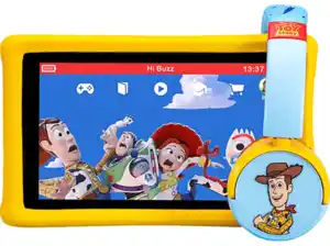 PEBBLE GEAR Toy Story Tablet + Headphone Bundle Kindertablet, Mehrfarbig