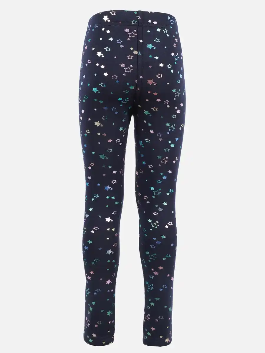 Bild 2 von Mädchen Thermo-Leggings mit Metallicprint Blau