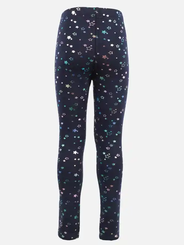 Bild 2 von Mädchen Thermo-Leggings mit Metallicprint Blau