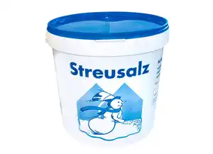 Streusalz im Eimer