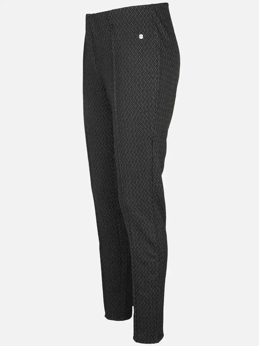 Bild 3 von Damen Jacquard Leggings Schwarz