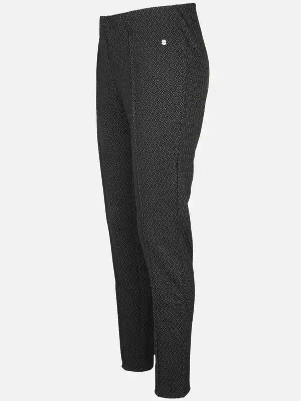 Bild 3 von Damen Jacquard Leggings Schwarz