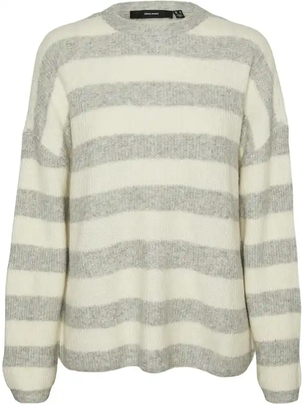 Bild 1 von Vero Moda VMNATAHLIE LS O-NECK Strickpullover Grau