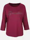 Bild 1 von Damen Sweatshirt mit Glitzerschrift Rot