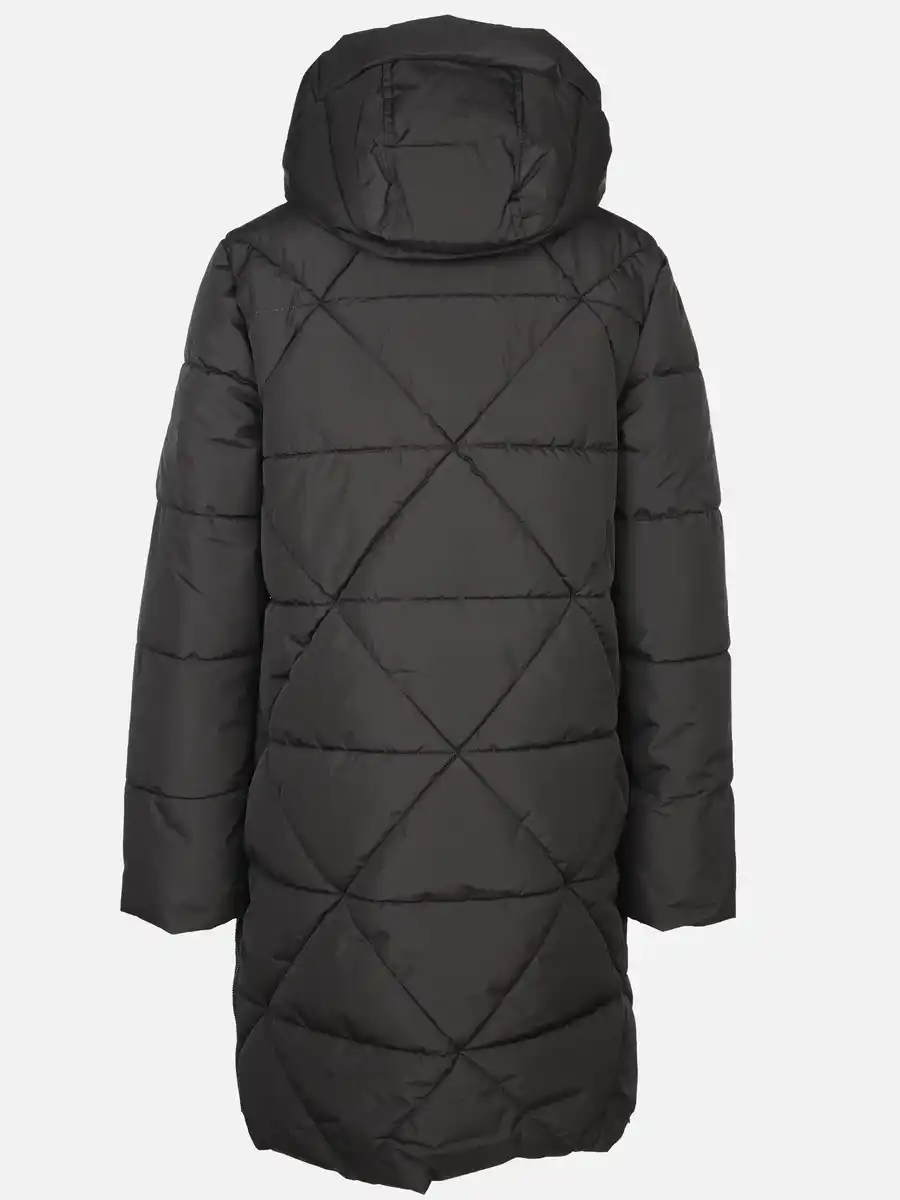 Bild 2 von Damen Steppmantel mit Kapuze Schwarz