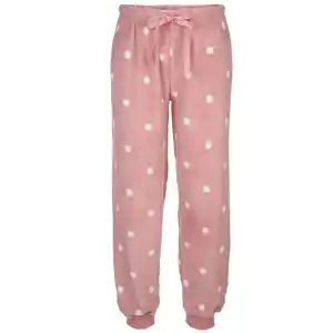 Damen Fleecehose mit Sternenprint Rosa