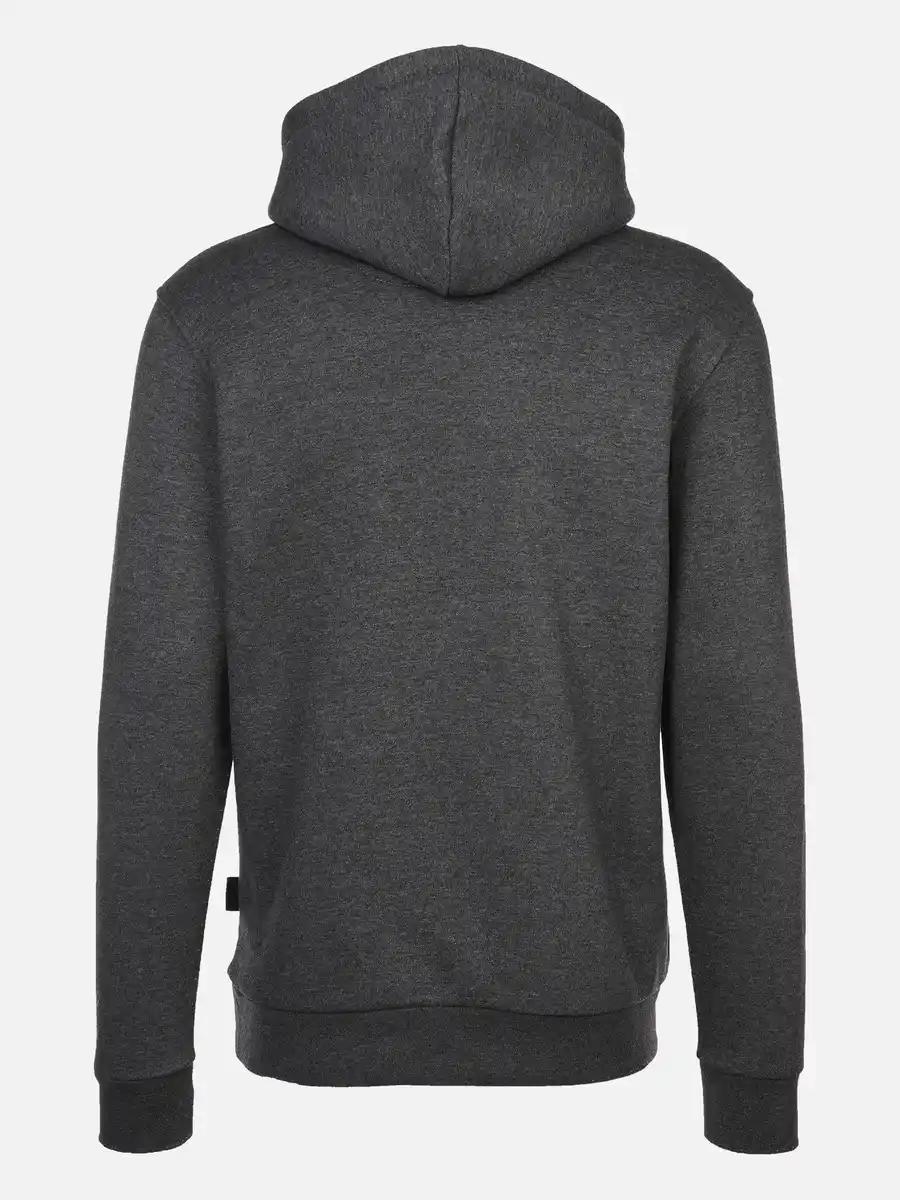 Bild 2 von Herren Kapuzensweatshirt unifarben Grau