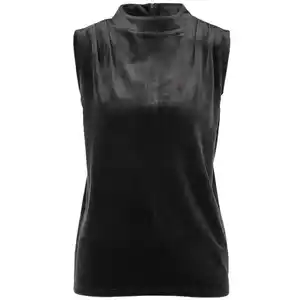 Damen Top aus Samt Schwarz