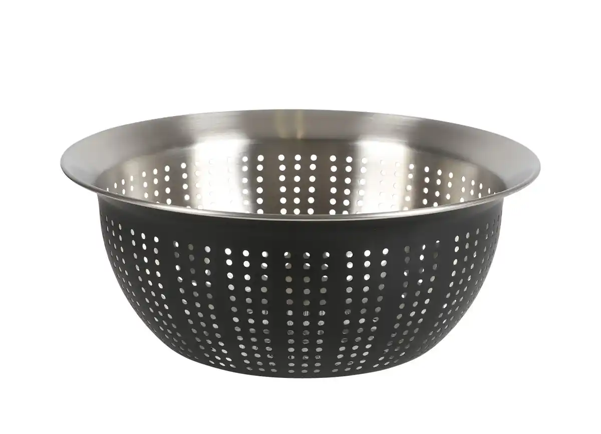 Bild 1 von Edelstahl-Siebschüssel Ø24cm schwarz lackiert