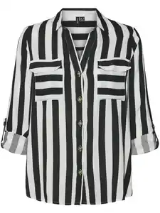 Vero Moda VMBUMPY L/S SHIRT NEW Bluse Schwarz