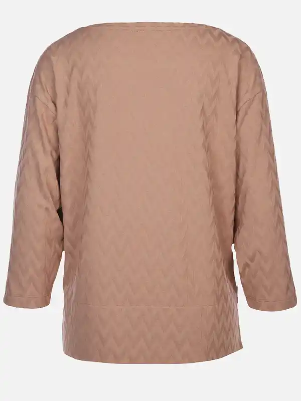 Bild 2 von Damen Jacquard Shirt mit 3/4 Arm Braun