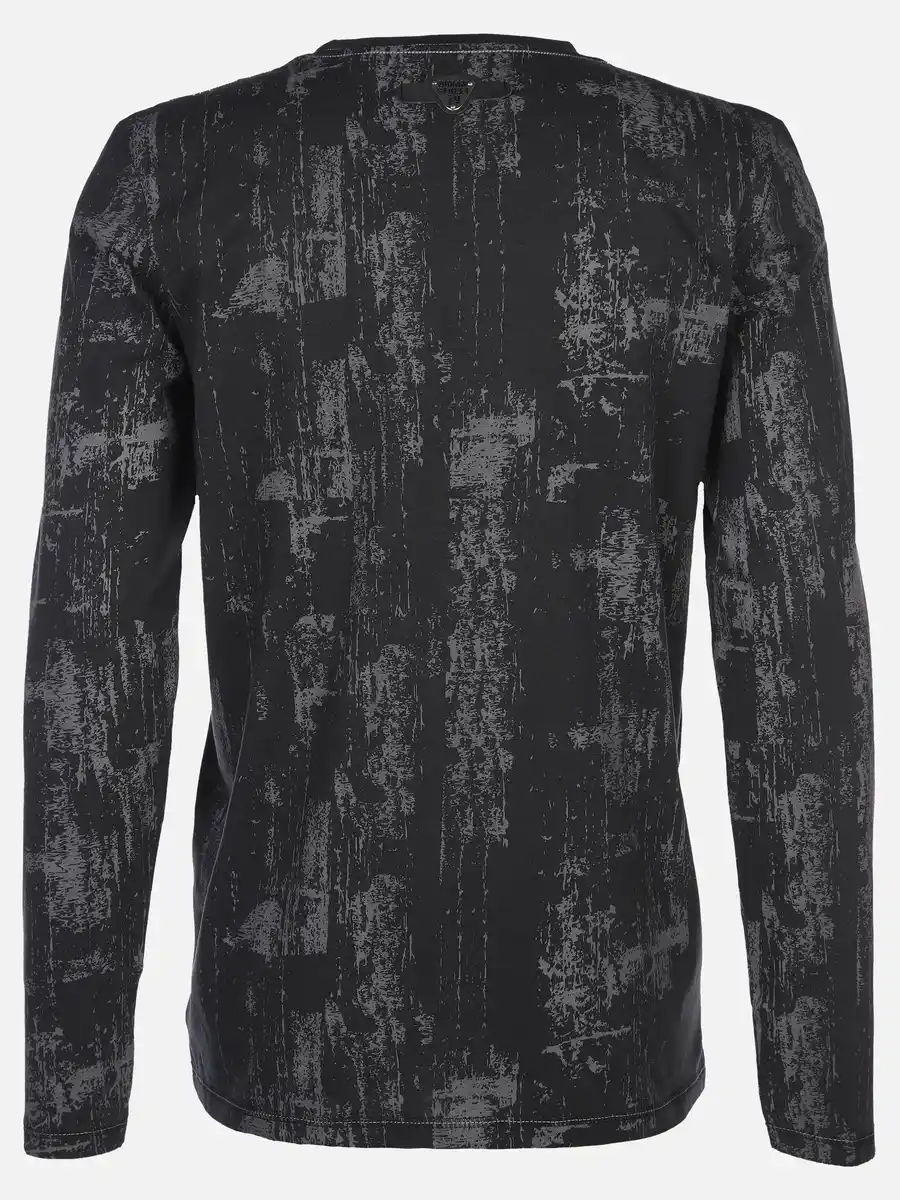 Bild 2 von Herren Longsleeve mit Print Schwarz