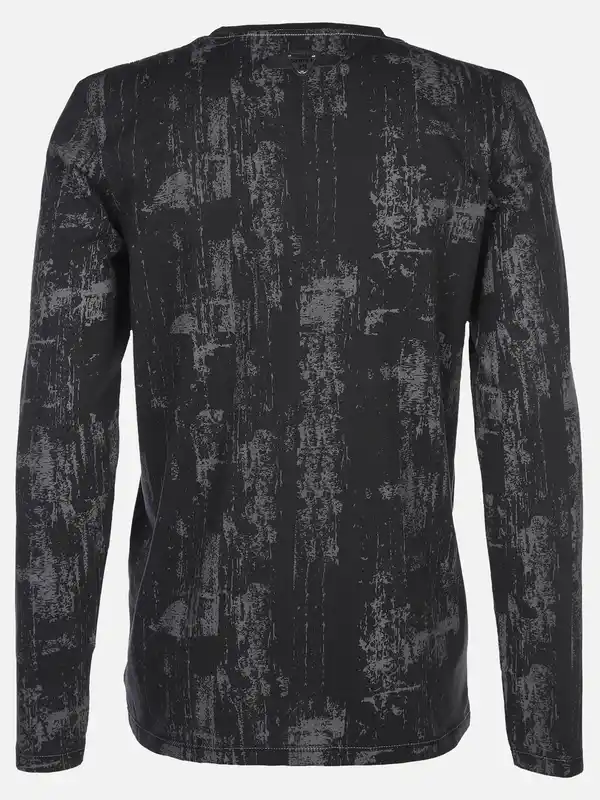 Bild 2 von Herren Longsleeve mit Print Schwarz