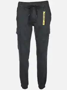 Herren Cargohose im Joggpant Style Schwarz