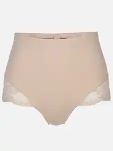 Damen Miederhose mit Spitzenbesatz Beige