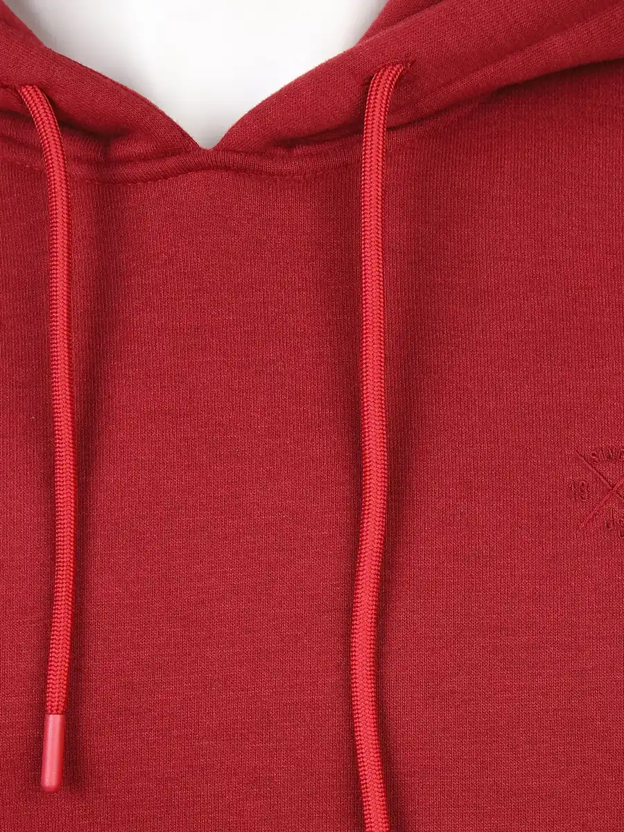Bild 3 von Herren Kapuzensweatshirt unifarben Rot