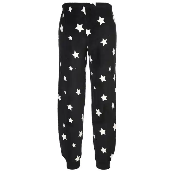 Bild 2 von Damen Fleecehose mit Sternenprint Schwarz