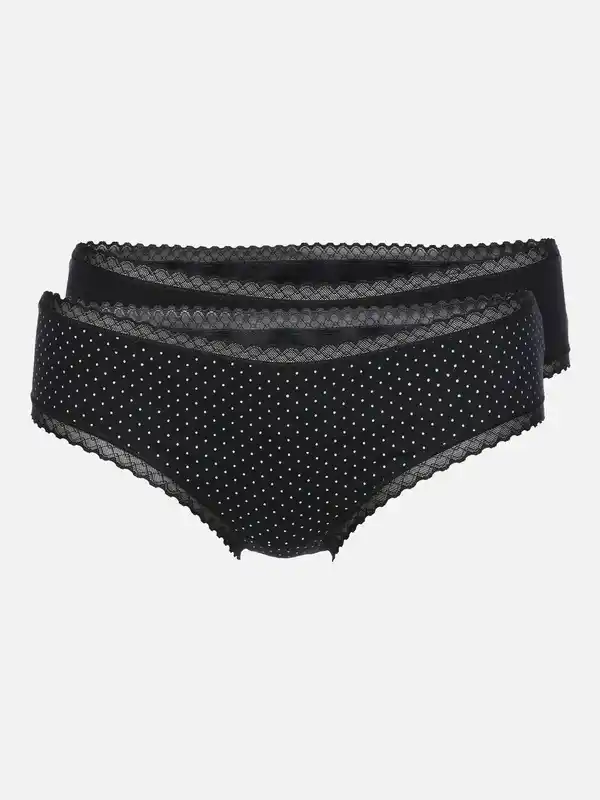 Bild 1 von Damen Hipster Slips im 2er Pack Schwarz