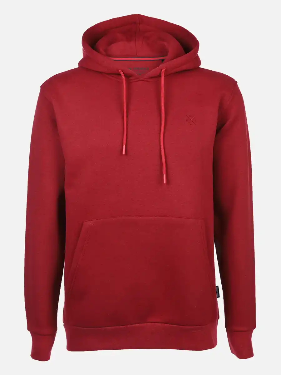 Bild 1 von Herren Kapuzensweatshirt unifarben Rot